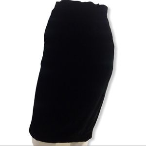 George F. Couture vintage black velvet skirt